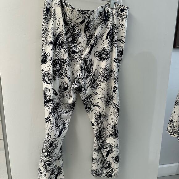 Lafayette 148 New York Stanton Slim Ankle Pant & Blouse in Delft 16-18 - Picture 5 of 16